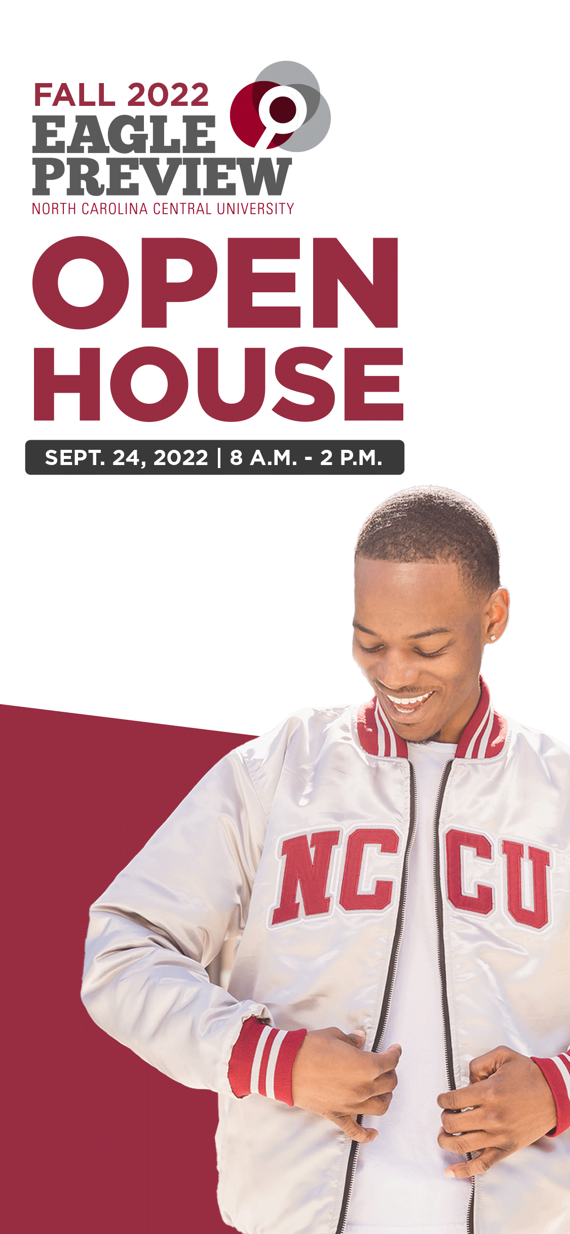 Fall 2022 Eagle Preview Open House: September 24, 2022, 8 a.m. until 2 p.m.