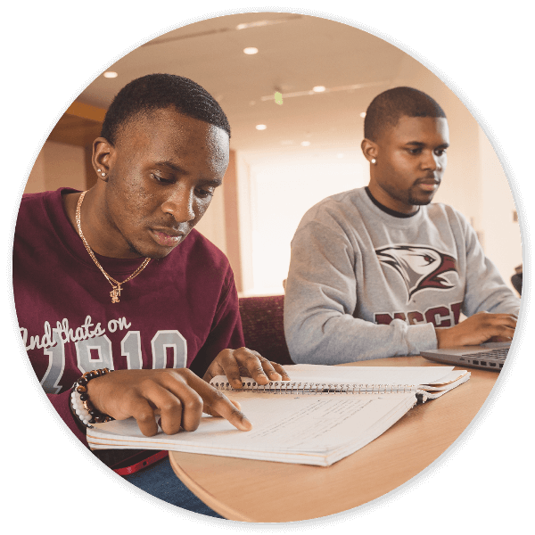 NCCU | Eagle Promise Realized: Two NCCU Male Students Studying